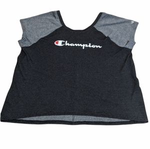 Champion Short Sleeve Cutout Back Size Medium Boxy Tee Shirt